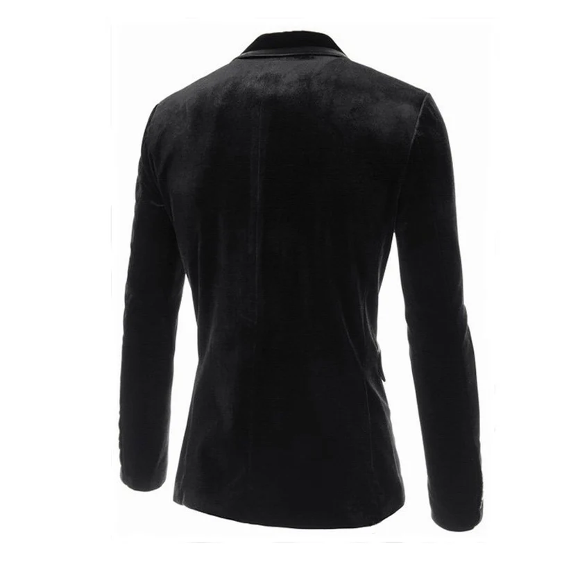 2019 весна/осень Новый мужские вельветовые костюм Slim Fit одной кнопки Твердые Цвет с