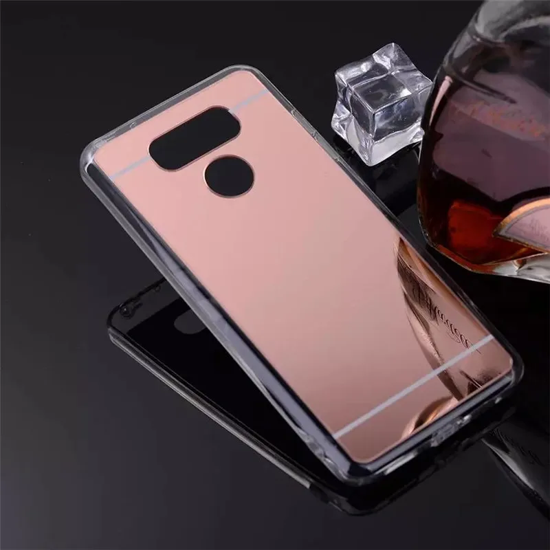 Роскошные G6 Мягкие TPU Зеркало чехол для LG H870 Chrome Задняя крышка Капа |