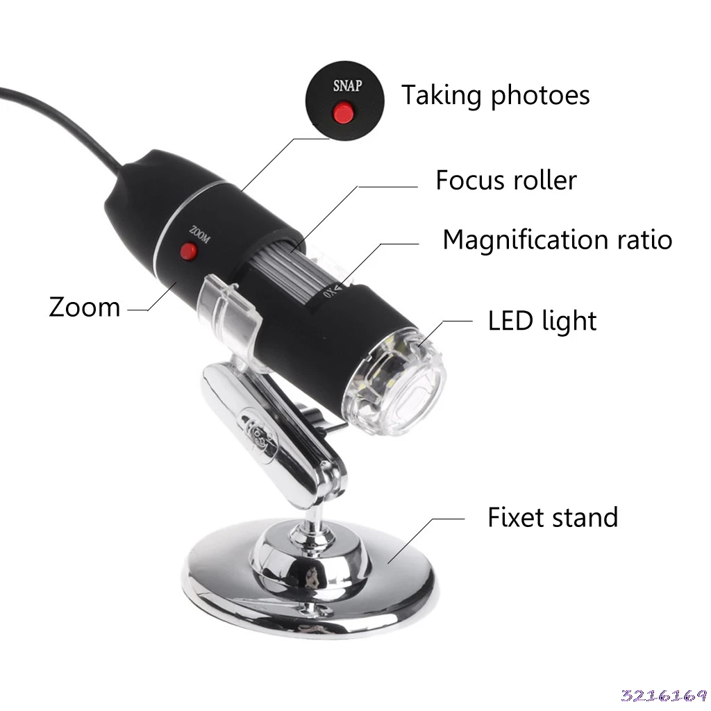1600X Microscope 8 LED USB Digital Handheld Magnifier Endoscope Camera | Инструменты
