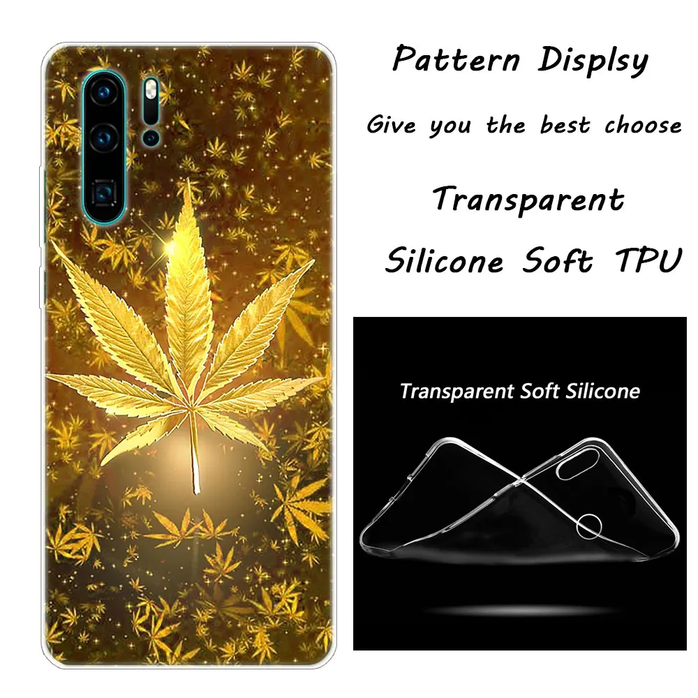 015 Abstractionism Art high weed Luxury Silicone Phone Case for Huawei P30 P20 Pro P10 P9 P8 Lite P Smart Z Plus NOVA 3 3i - Color: 015