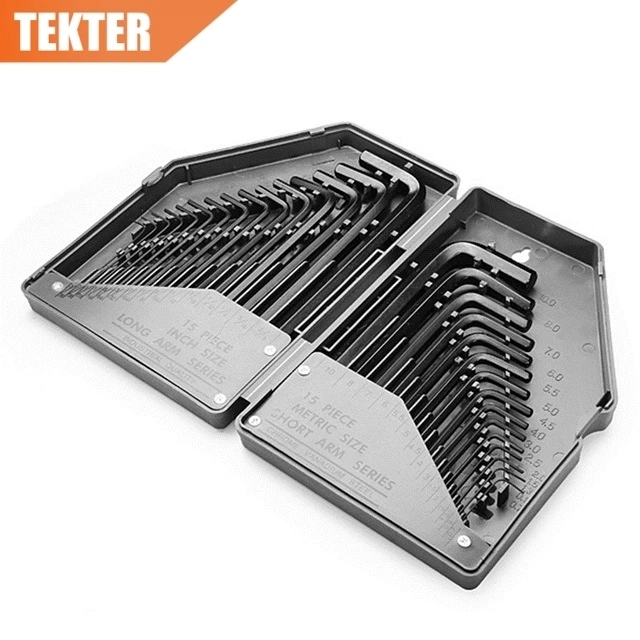TEKTER 30 штук метрический/имперский комбинированный длинный шаблон шестигранный