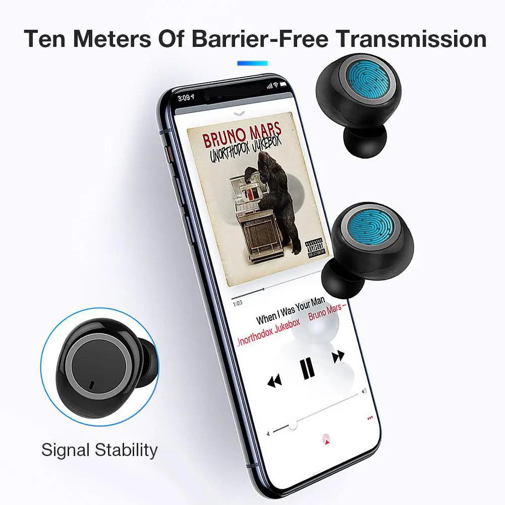 Беспроводные TWS наушники Bluetooth 5 0 с сенсорным управлением стерео мини в ухо