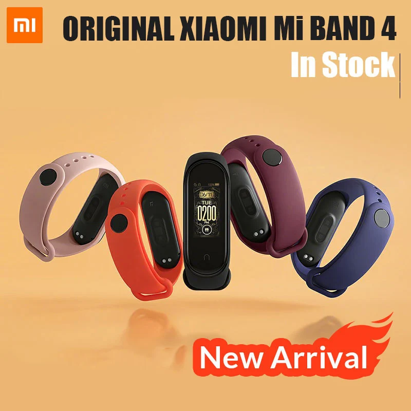 Оригинальный Xiaomi Mi смарт-браслет 4 Bluetooth 5 0 фитнес-браслет AMOLED цветной сенсорный
