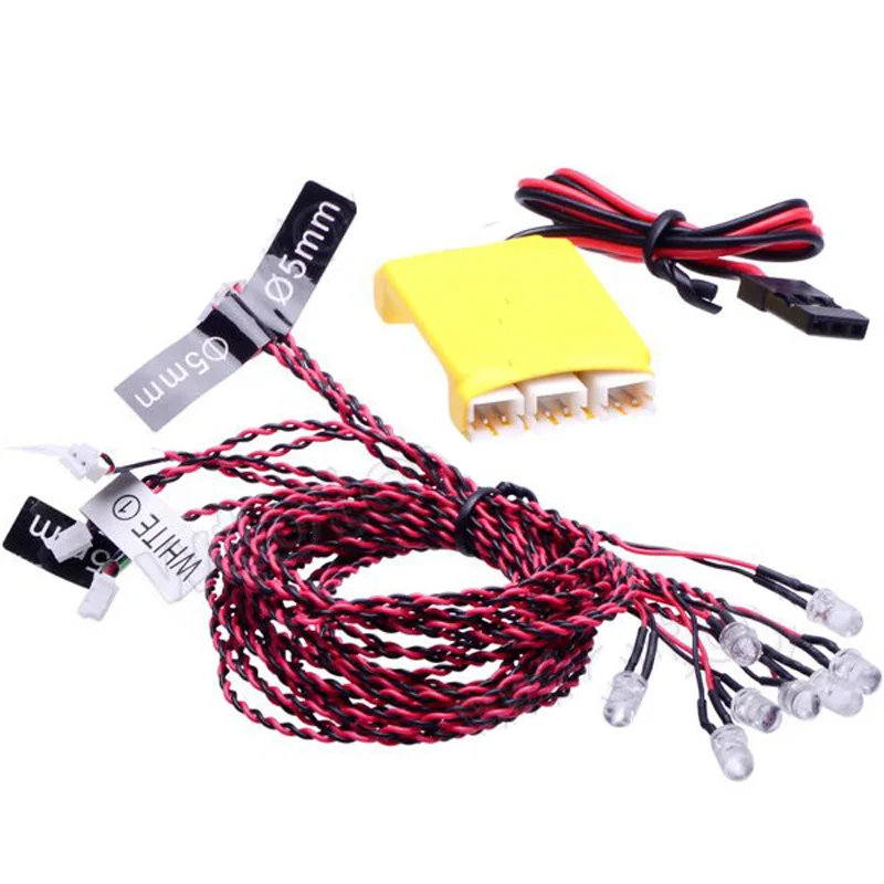 

F04621 8 LED Multi-color Flashing Light System For RC Car Helicopter Multicopter Quadcopter