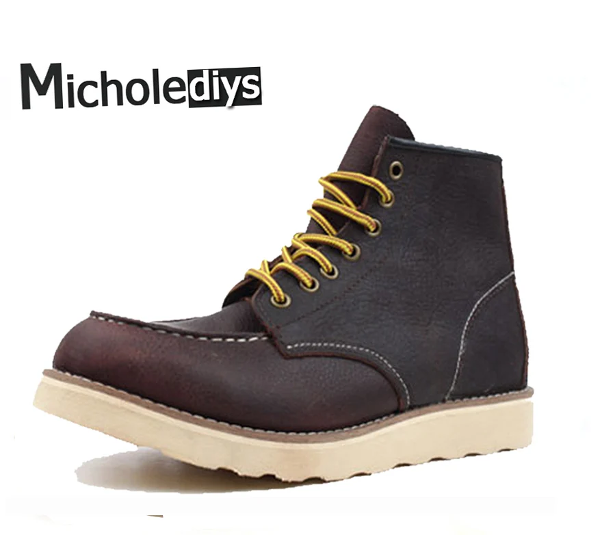 2017 г. Micholediys ручная работа осенние мужские мотоциклетные ботинки на платформе