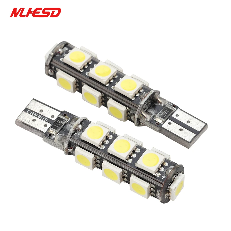 1xT10 Canbus 194 W5W 5050 13 smd Автомобильный светодиодный белый светильник без ошибок
