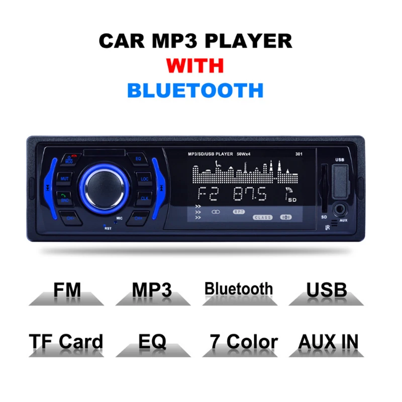 RK 525/RK 301 7 видов цветов подсветки устанавливается на панели автомобиля MP3 плеер