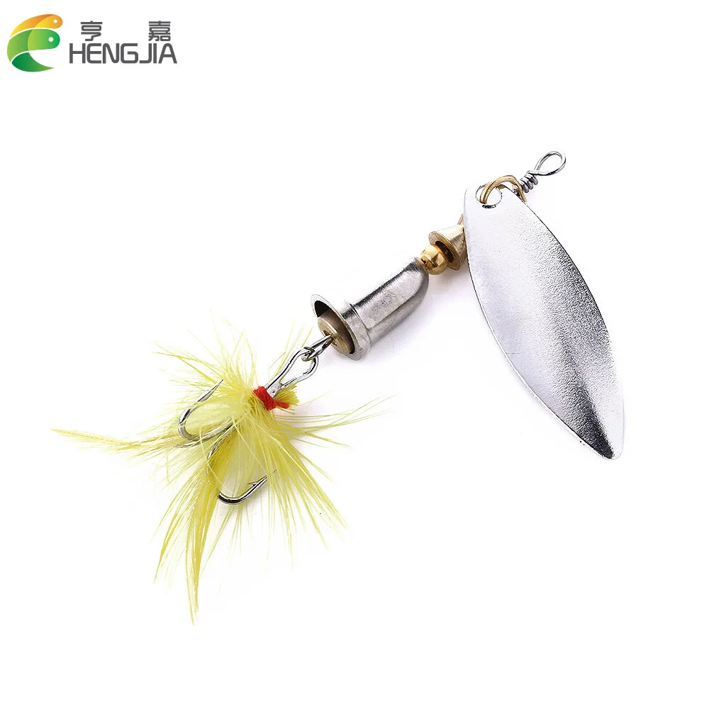 HENGJIA 1 шт. 6g 6 5 см рыболовные приманки металлический Spinner ложка бас снасти # крюк