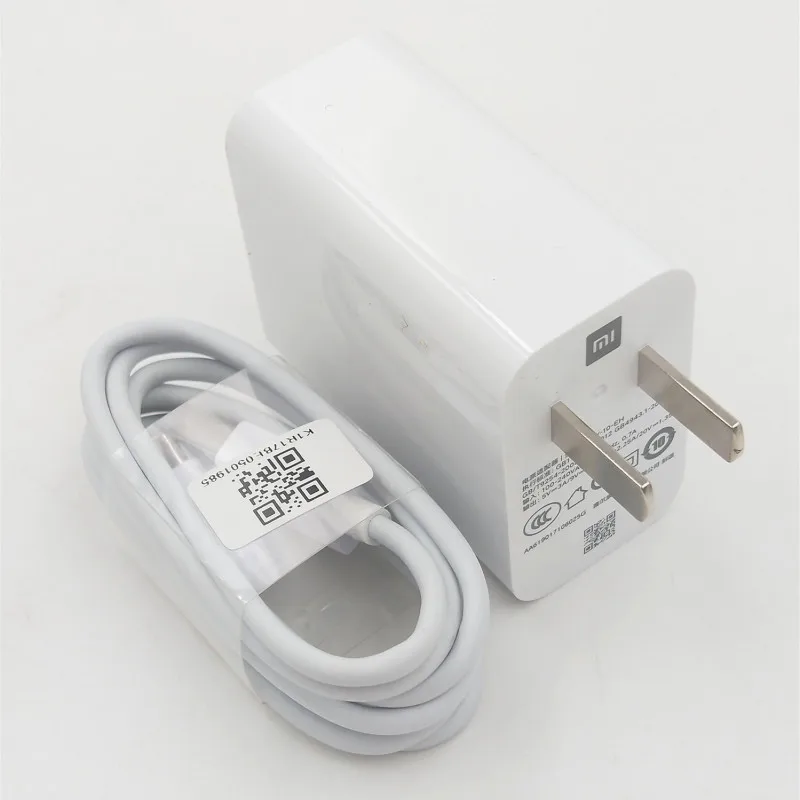 Оригинальное настенное зарядное устройство Xiaomi Mi 9 27 Вт USB адаптер Type-C кабель для 8