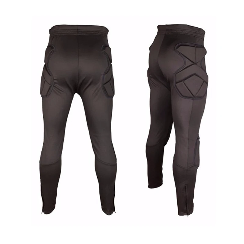 Soccer pants Мужские футбольные брюки вратаря, шорты с защитой от губки, тонкие обтягивающие тренировочные футбольные Вратарские штаны - Цвет: Soccer pants