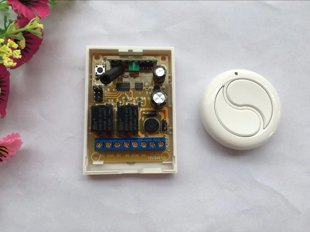 DC12V 10A 2CH RF беспроводной переключатель системы дистанционного управления круглый