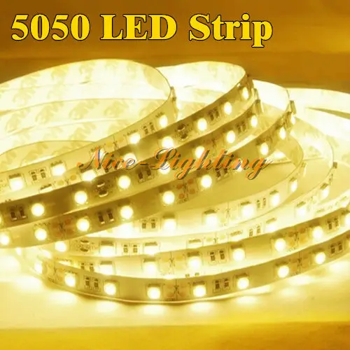 Лучшая цена 5 м/рулон SMD 5050 гибкая светодиодная лента DC 12V 60 Led/M 5M 300LED световая RGB