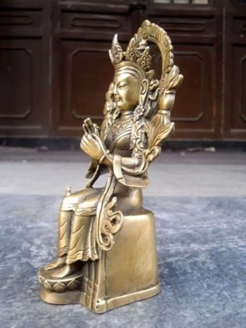 Бронзовая статуя Будды Тибет буддизм Maitreya | Дом и сад