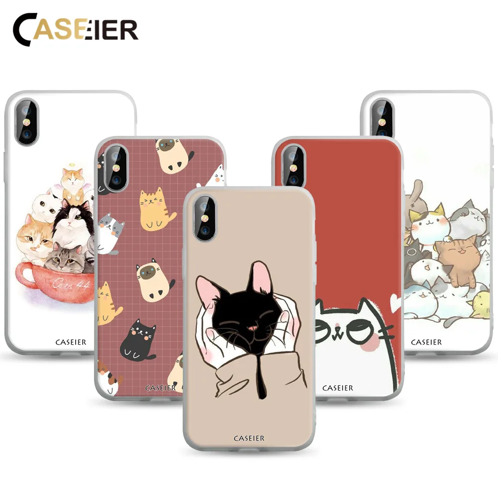 Чехол IER прекрасный кот чехол для телефона iphone X XS MAX XR 7 8 матовый сумка 6 6s 11 Pro Max 5S