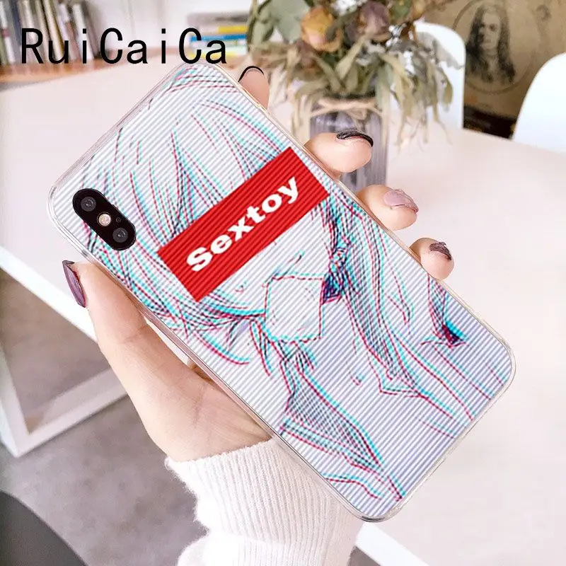 RuiCaiCa Sad японский аниме эстетический Мягкий силиконовый чехол для телефона iPhone 8 7 6