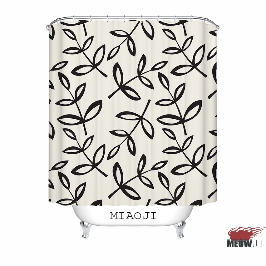 [MIAOJI] Trendy Geometric Pattern Nordic Minimalist Shower Curtain Waterproof Multi Sizes Bathroom Decor Free Shipping | Дом и сад