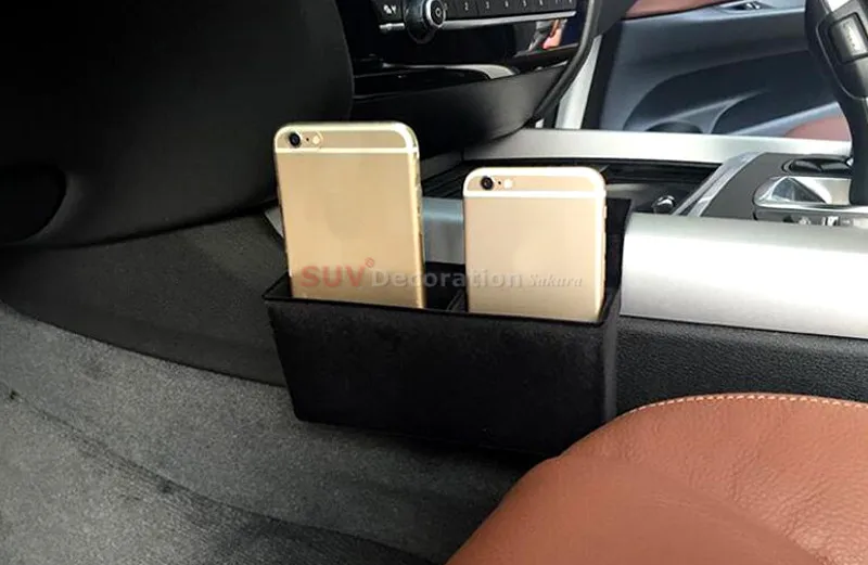 

Accessories FOR BMW X3 F25 2011 2012 2013 2014 2015 Interior Black Front Car Seat Seam Storage Box organizer 1pcs