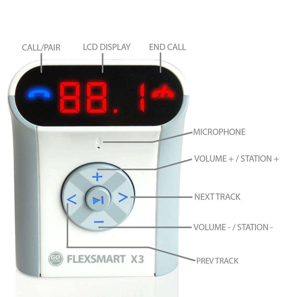 ADDKEY Беспроводной Связи Bluetooth Car Kit Fm-передатчик С USB Зарядное Устройство Mp3-плеер