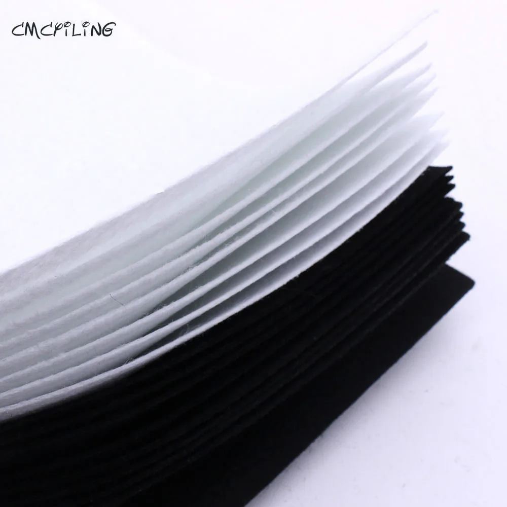 Black White 1mm Hard Felt Sheets For Felt Craft DIY Craft Arts Crafts & Sewing Scrapbook Hometextile A4 CMCYILING