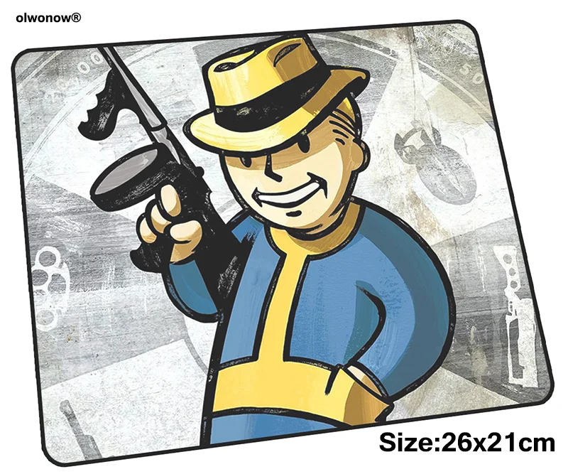 falloutd mousepad 26x21cm gaming mouse pad big gamer mat hot sales game computer desk padmouse keyboard High-end play mats | Компьютеры и