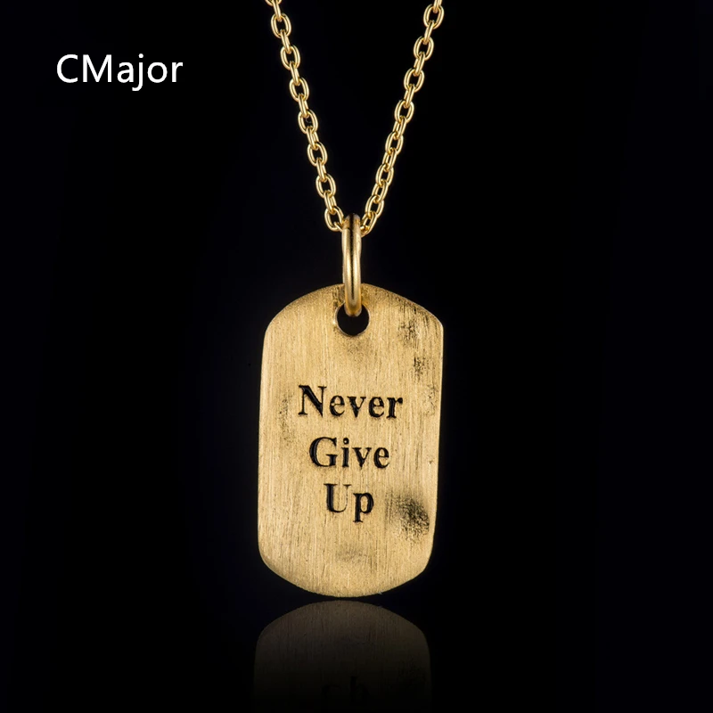 

CMajor ювелирные изделия из стерлингового серебра 925 пробы никогда не сдают буквы золотой цвет цепи кулон ожерелья