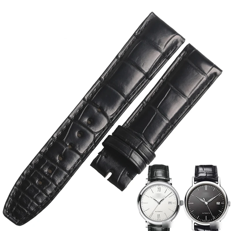 Ремешок для часов WENTULA моделей IW356501 IW356305 IW391007 из натуральной кожи крокодила|watch