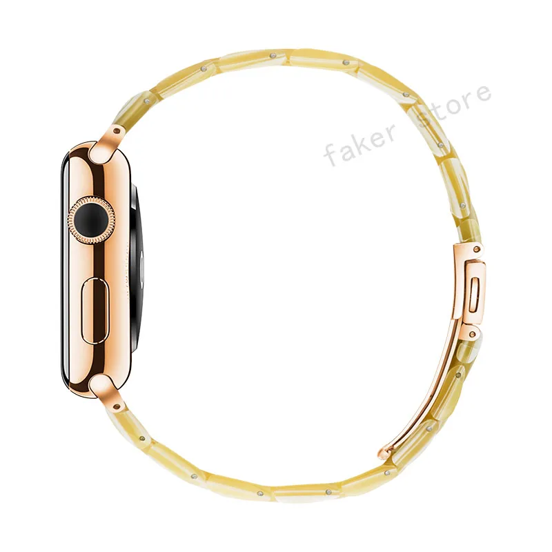 Смола ремешок для apple watch серии 4/3/2/1 размеров 44, 40, 42 мм, 38 мм, браслет для iwatch ремень на запястье часы аксессуары ремешок для часов с нугой и орехами