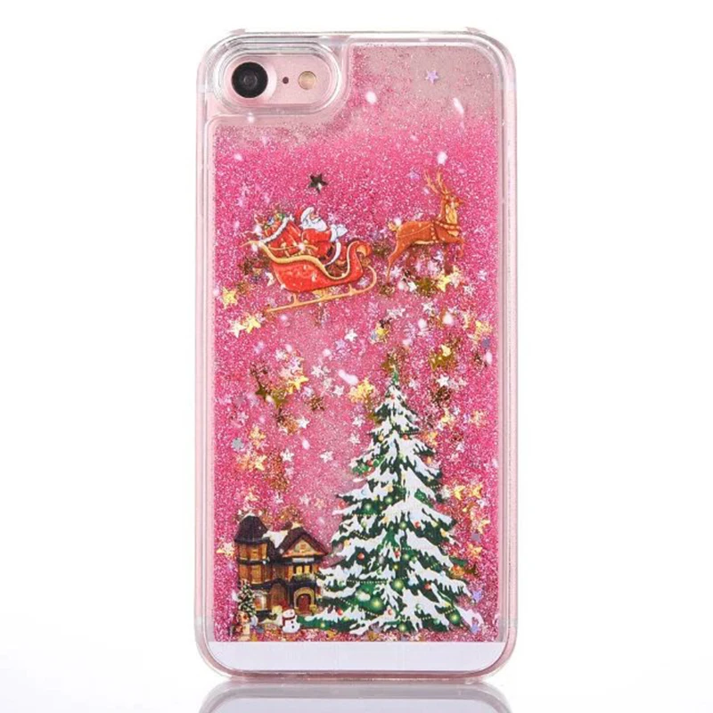 Nephy Luxury Quicksand Christmas Tree shining Liquid phone case For iPhone 6 6S Plus 7 8 X 10 Fashion Back Cover |