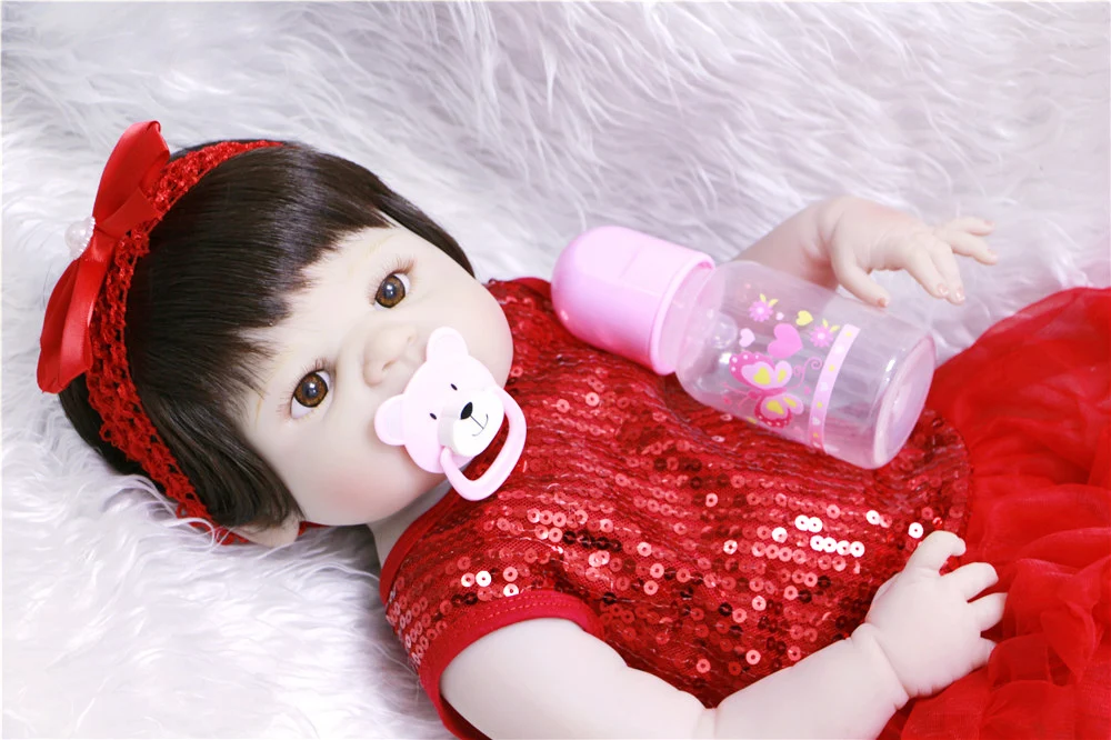 Bebes reborn menina NPK Baby Reborn Dolls 57 см силиконовая кукла Виктории новая модная Кукла