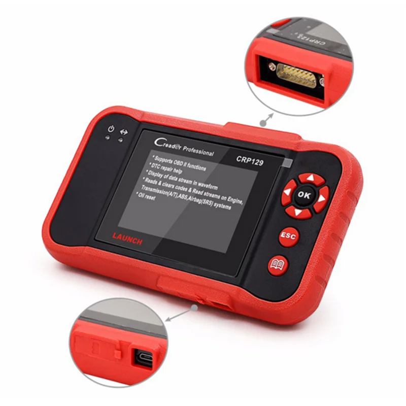Новинка 100% Оригинальный Launch X431 CRP129 Creader ABS Сброс масла Профессиональный OBDII EOBD
