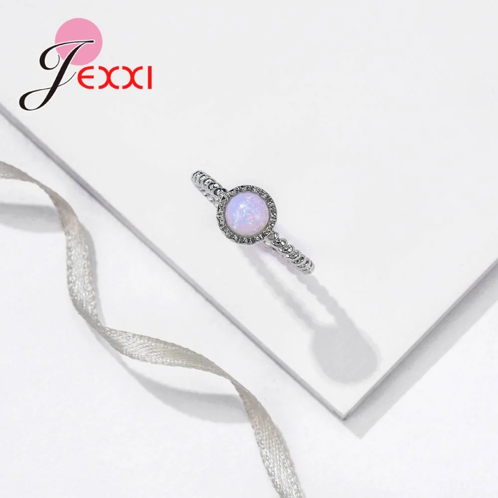 Vintage Silver Rings for Men Women Charming Mystic White Fire Opal Stone Jewelry Bague Party Accessories | Украшения и аксессуары