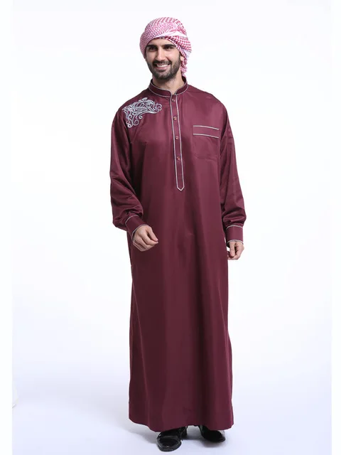 Jubba Thobe For Men Arabic Dubai Cotton Mens Formal Thobes Muslim Robe Clothing Islamic Saudi Arab Kaftan Long Sleeve Wear | Тематическая