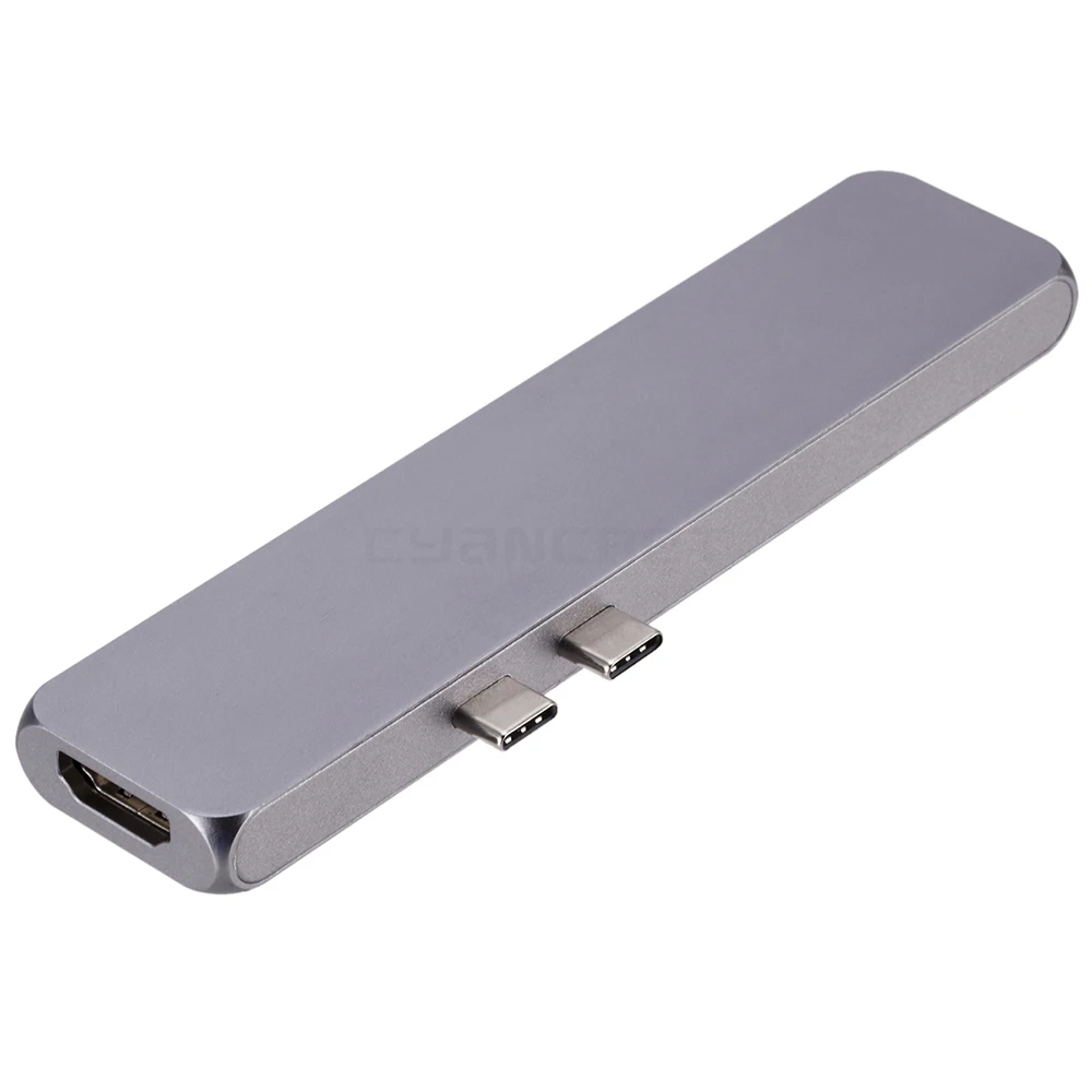 Адаптер type C 2 USB C 3,1-HDMI USB 3,0 кардридер type C концентратор док-станция конвертер Поддержка 4K для ноутбука Macbook