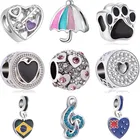 Европейские маленькие Кристальные бусины в виде ракушек клубники, подходят для браслетов Pandora, подарки сделай сам