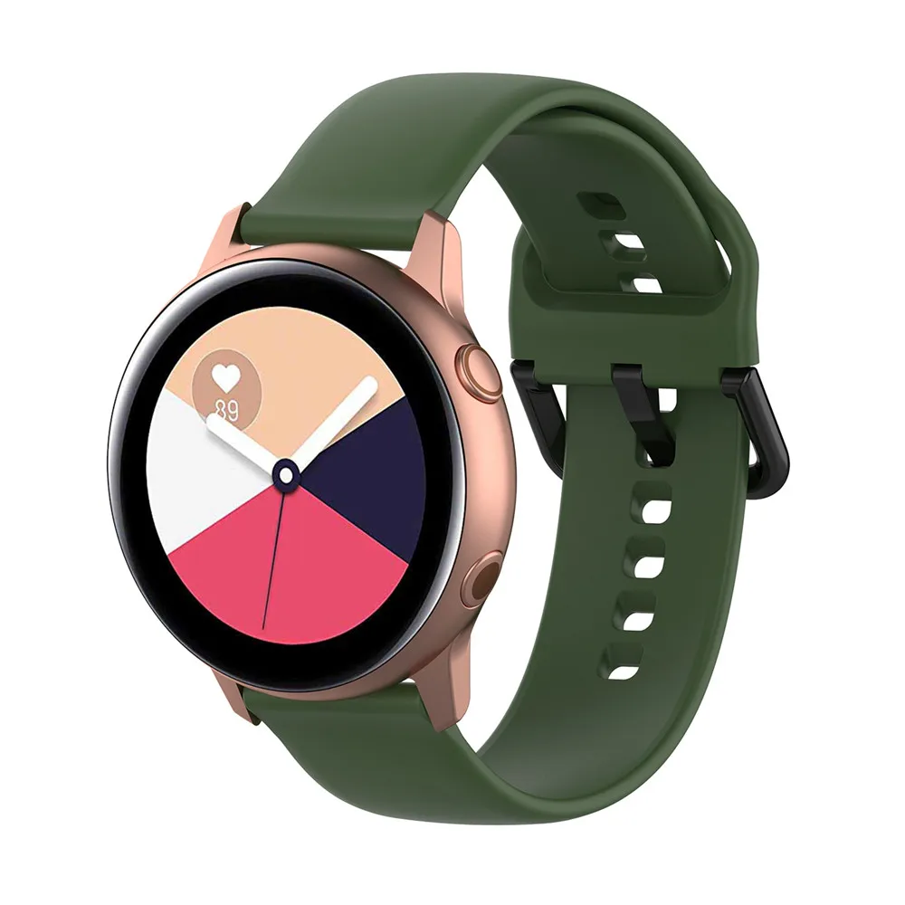 Силиконовый ремешок для часов Huami Amazfit gts для samsung Galaxy Watch Active 2 Смарт часы сменный Ремешок Браслет