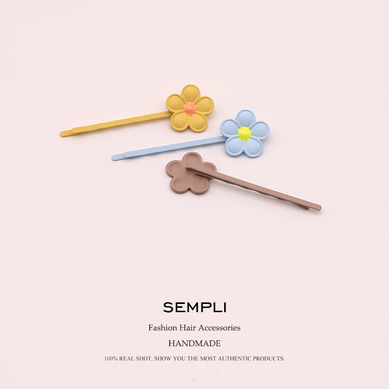 Металлическая заколка для волос женщин и девочек заколки карамельных цветов