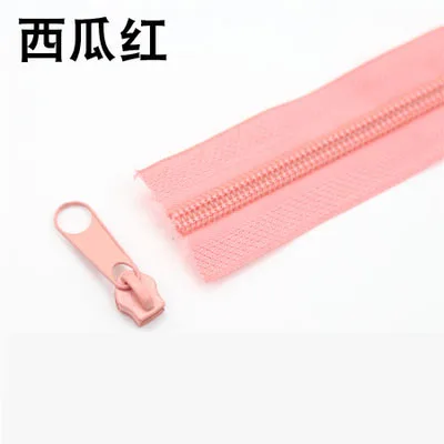 watermelon red 5 м 5# нейлоновые катушки молнии для DIY Швейные сумки обувь, одежда аксессуары 24 цвета доступны - Цвет: watermelon red