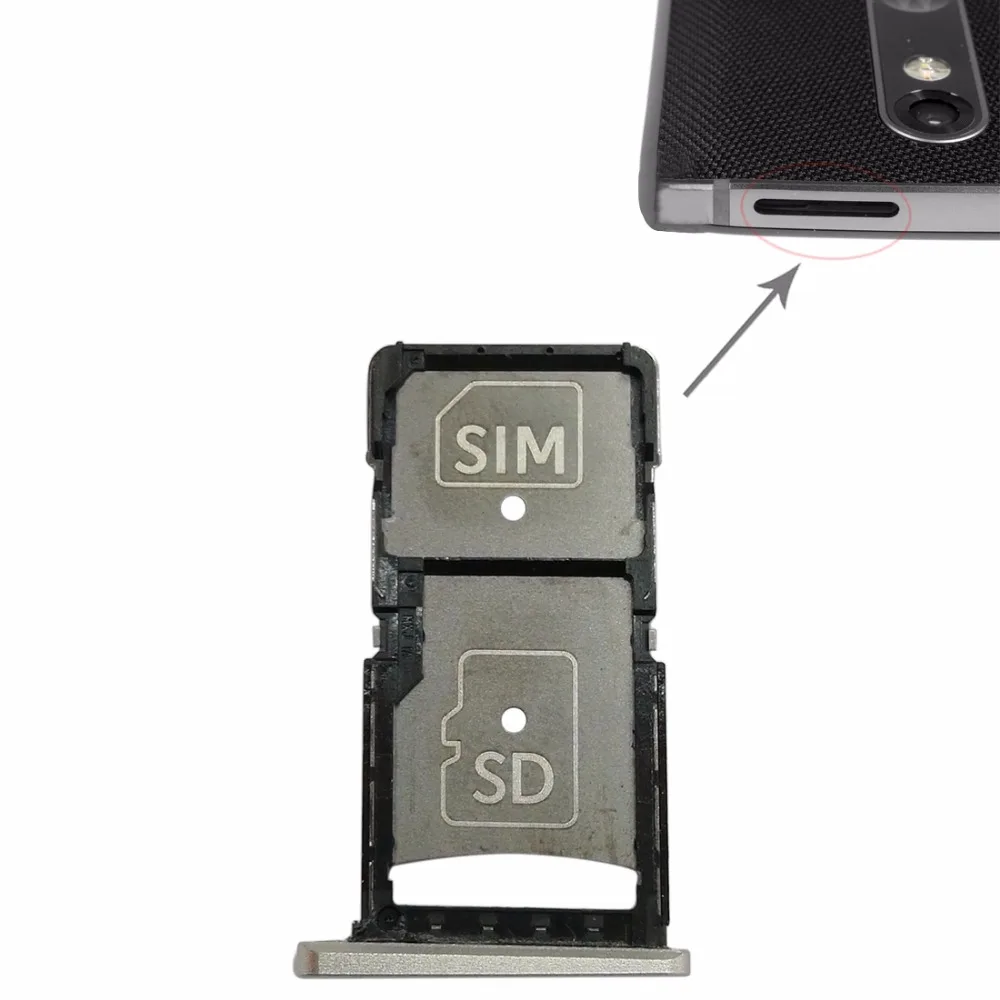 Лоток для sim-карты+ микро лоток для карт SD для Motorola Droid turbo 2/XT1585