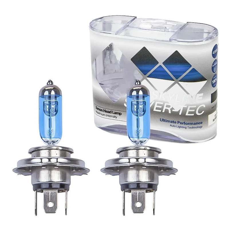 2x 12V 100W H1 H3 H4 H7 H8 H9 H11 HB2 HB3 HB4 9003 9005 9006 Xenon Super White Car Headlight Bulb Fog Light Bulb Lamp 4300-5000K