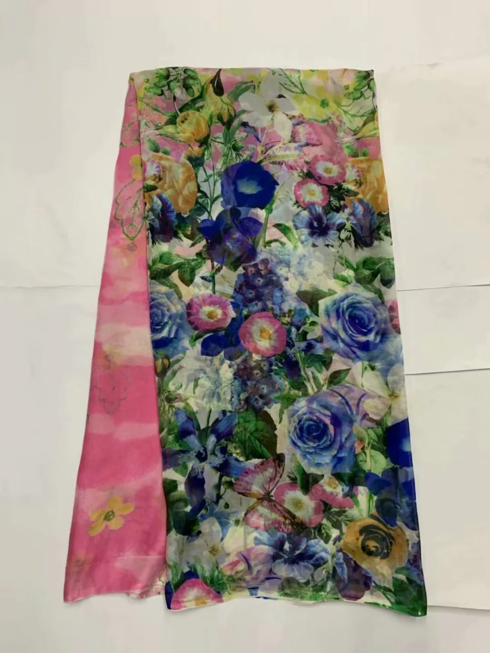 140cm New Summer Print 100%Silk Chiffon Fabric Fashion colorful leopard design print 100% silk chiffon fabric 6momme DS21 | Дом и сад