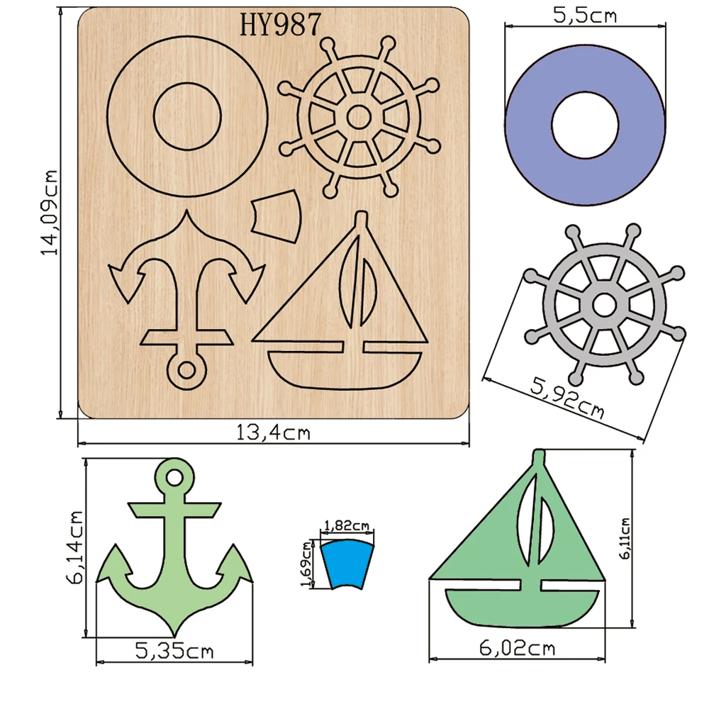 

Sailor pendant cutting dies 2019 new die cut &wooden dies Suitable for common die cutting machines on the market
