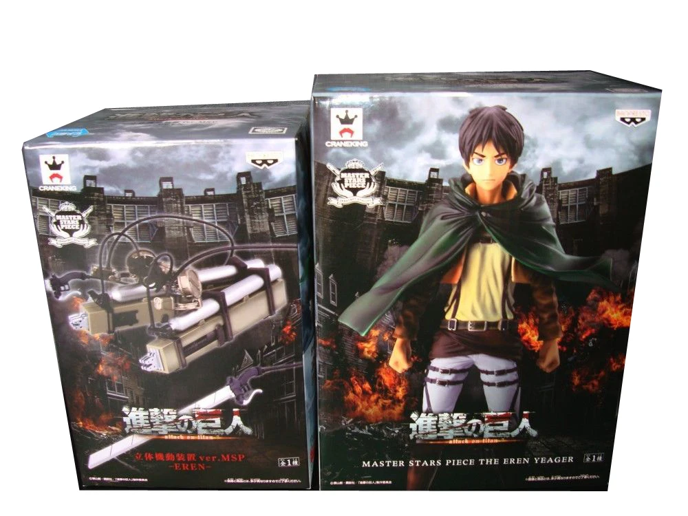 Japan Anime &quotAttack on Titan&quot Original BANPRESTO Master Stars Piece / MSP Figures - Eren Yeager + 3D Maneuver Gear | Игрушки и