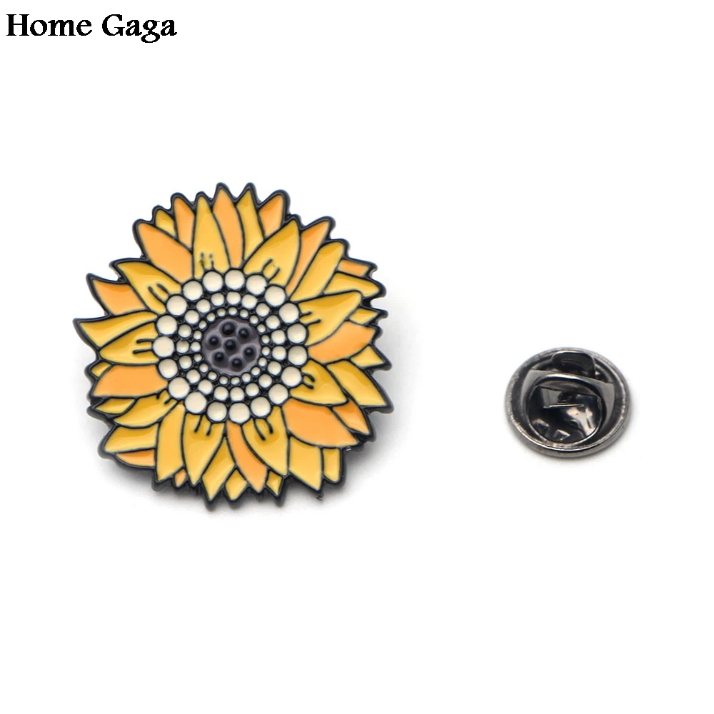 Homegaga Van Gogh подсолнухи цинковые значки для рюкзака одежды металлические броши