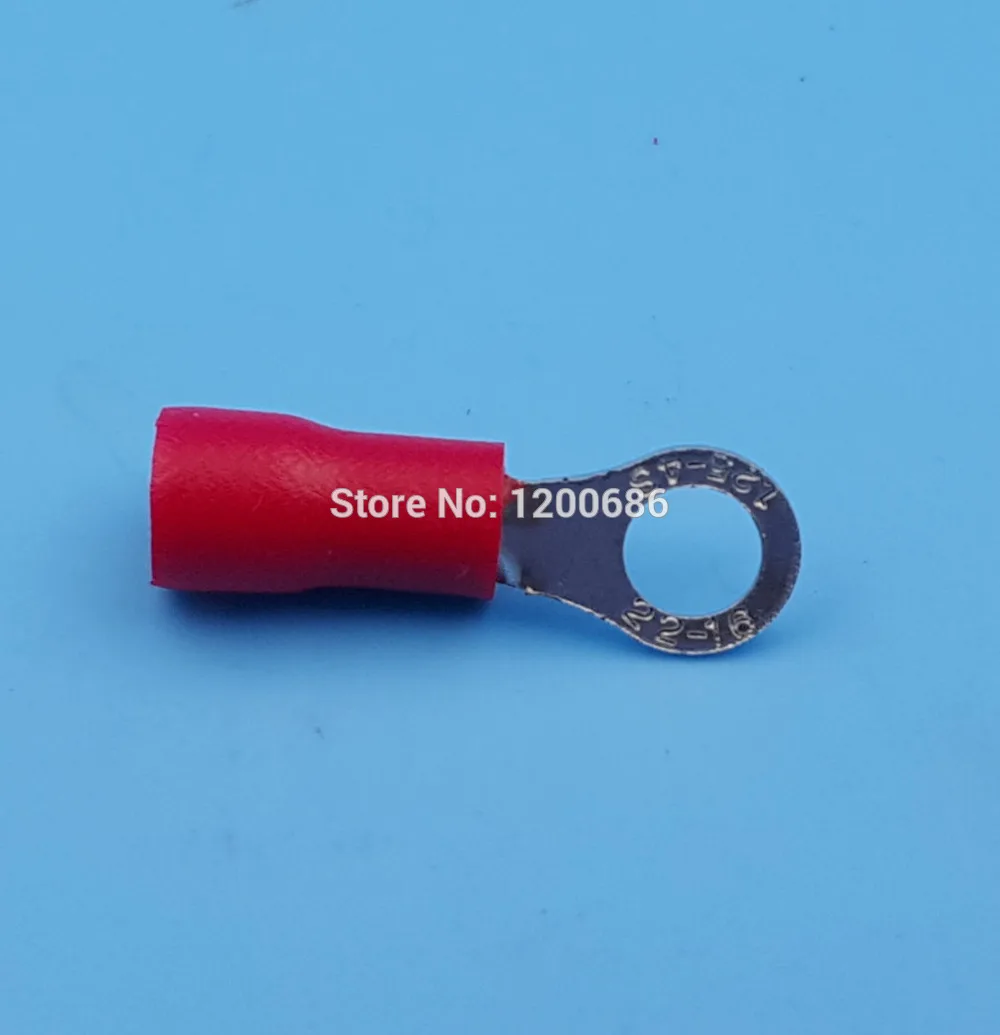 

4.3mm ring hole RV1.25-4 Red pre insulated ring terminal
