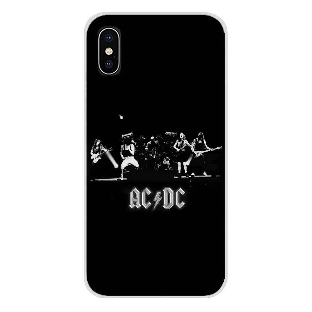 Для Apple iPhone X XR XS MAX 4 4S 5 5S 5C SE 6 6S 7 8 Plus ipod touch ac dc плакат ACDC тяжелый металлический чехол