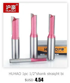 HUHAO 1 шт. 1/" 1/2" хвостовик заподлицо фрезы для обрезки древесины с подшипником деревообрабатывающий инструмент Концевая фреза