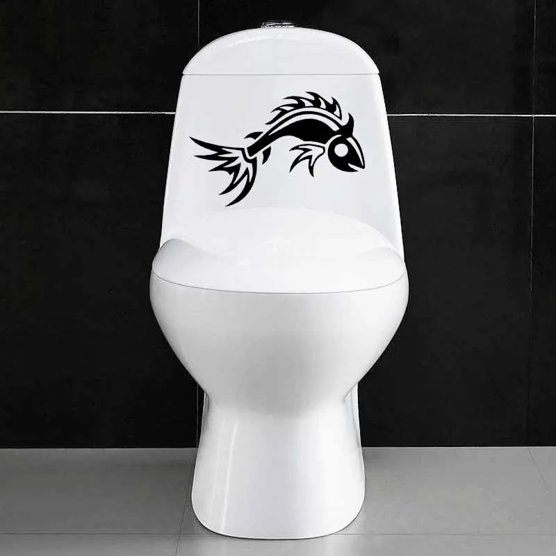 YOJA 23X14.8CM Wall Sticker Bedroom Home Decor Art Mural Tribal Fish Sea Ocean Toilet Decal T5-0463 | Дом и сад