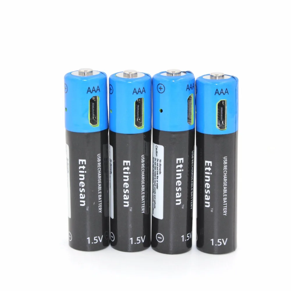 8 шт. etinesan1.5v AAA литий-полимерный Бэтти 600mwh Lithuim USB порт Аккумулятор для игрушек