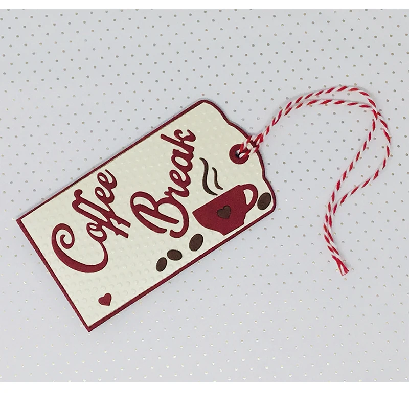 Кофейные подарочные карты карманные металлические режущие штампы трафарет для