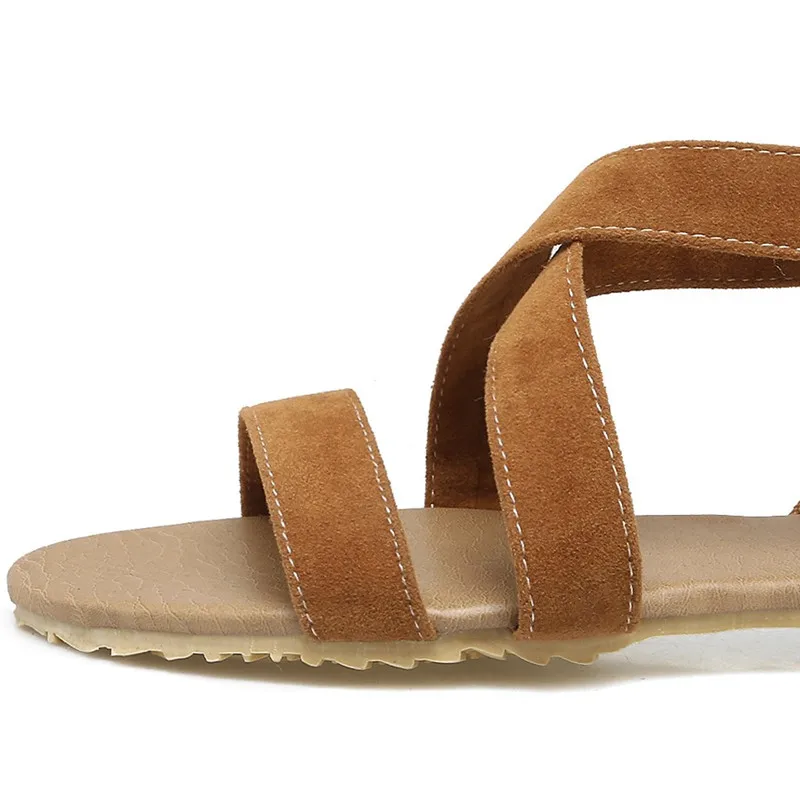 Женские пикантные сандалии с завязками открытые туфли на плоской подошве со